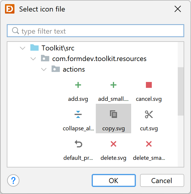 SVG Icon Chooser Dialog