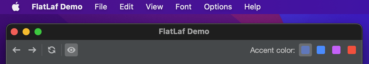 macOS transparent title bar