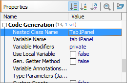 Nested Classes - Properties View