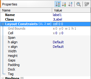 Constraints properties