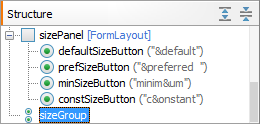 Button Groups - Structure View