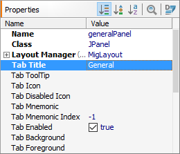 JTabbedPane properties