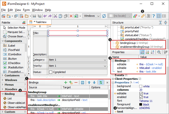 Binding Main Window