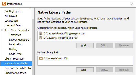 Native Library Paths
