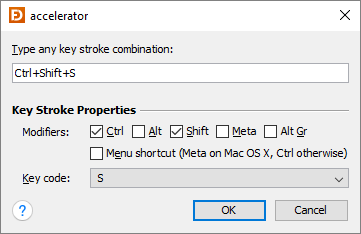 KeyStroke editor