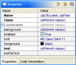 Properties: multi-selection