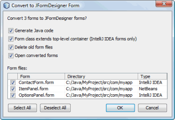 Batch convert forms